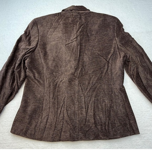 Austin Reed Women 16 Blazer Jacket Brown Textured Button Long Sleeve Size 16‎ - Picture 9 of 10